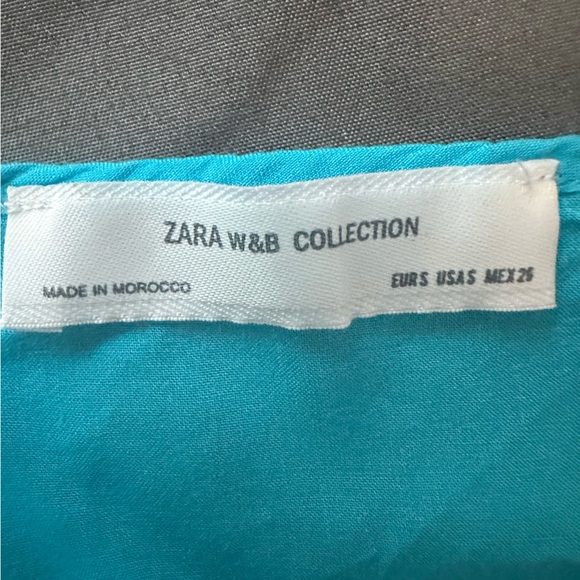 Zara Blue Ruffled Y2K Top size S - Picture 7 of 7